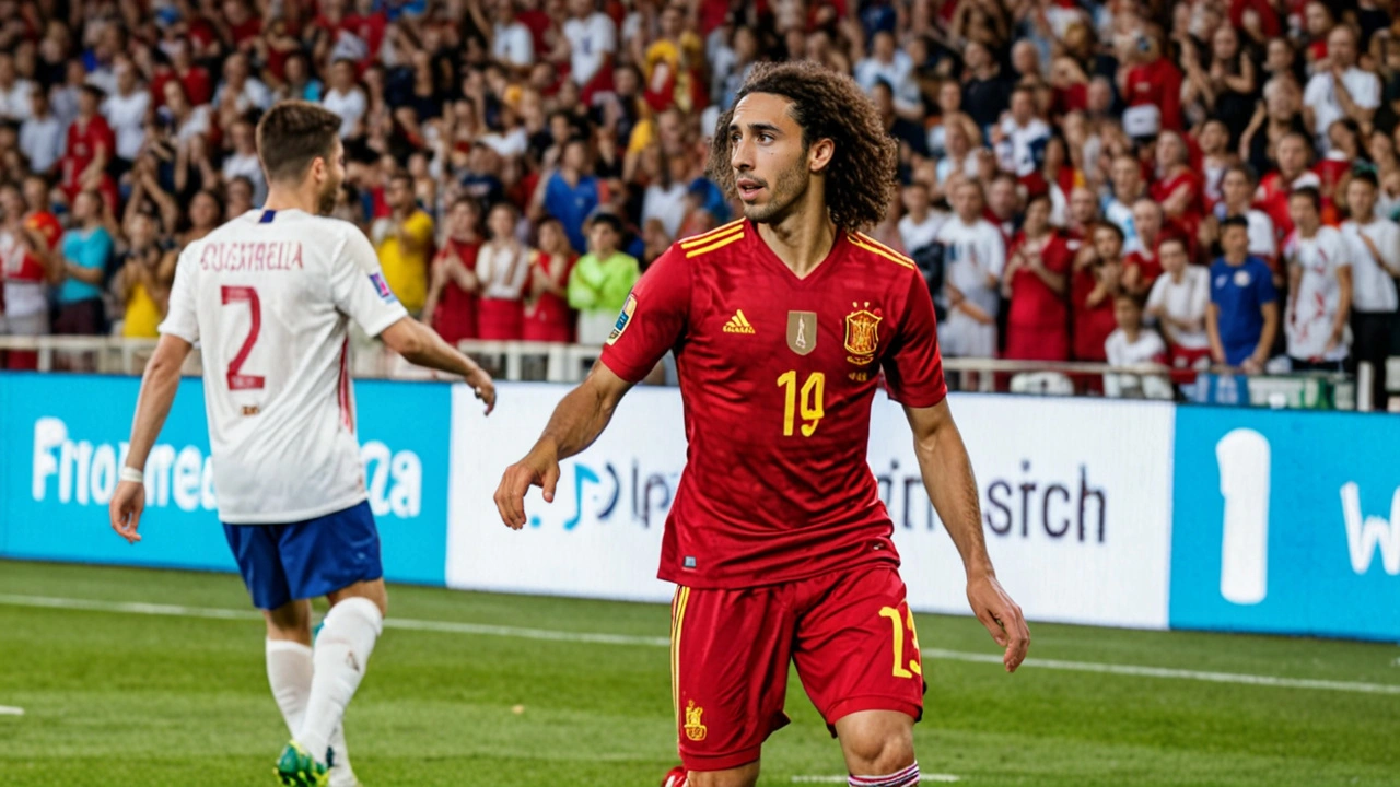 Marc Cucurella y los abucheos de la afición alemana durante partido de la Eurocopa