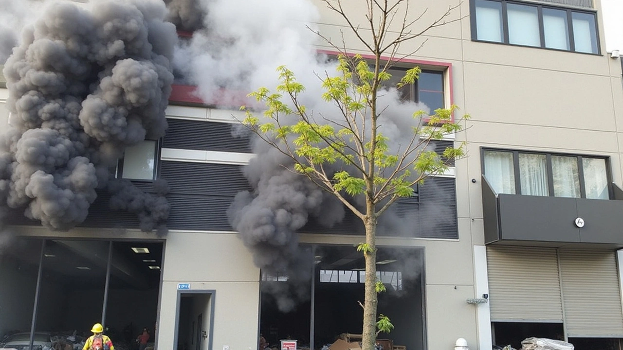 Incendio Destructivo Afecta Almacenes de Productos Chinos en Santiago, Evacuadas Dos Escuelas Cercanas