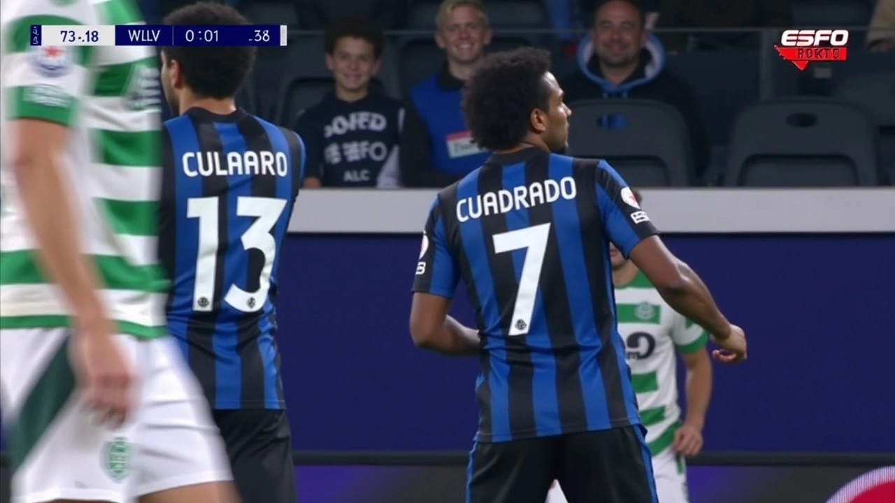 Juan Cuadrado debuta con Atalanta en empate sin goles contra Celtic en la Champions League