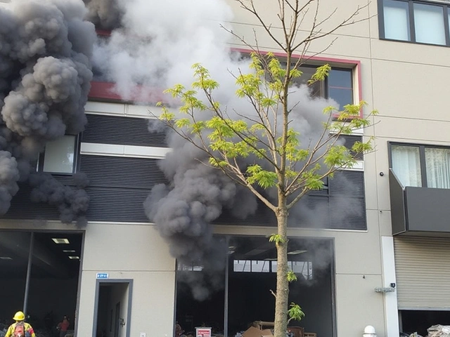 Incendio Destructivo Afecta Almacenes de Productos Chinos en Santiago, Evacuadas Dos Escuelas Cercanas